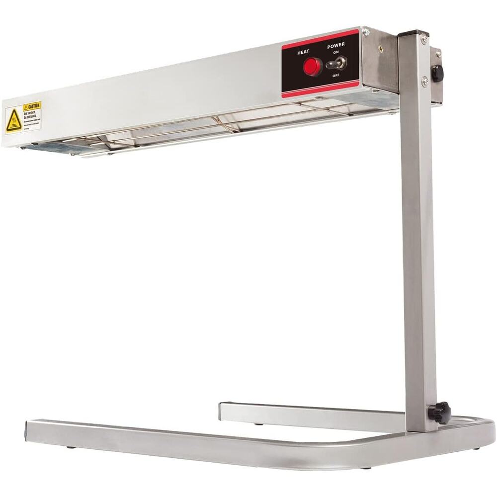 KOUDA 24 Inch Strip Warmer with Adjustable Stand 500W Strip Heat Lamp Countertop